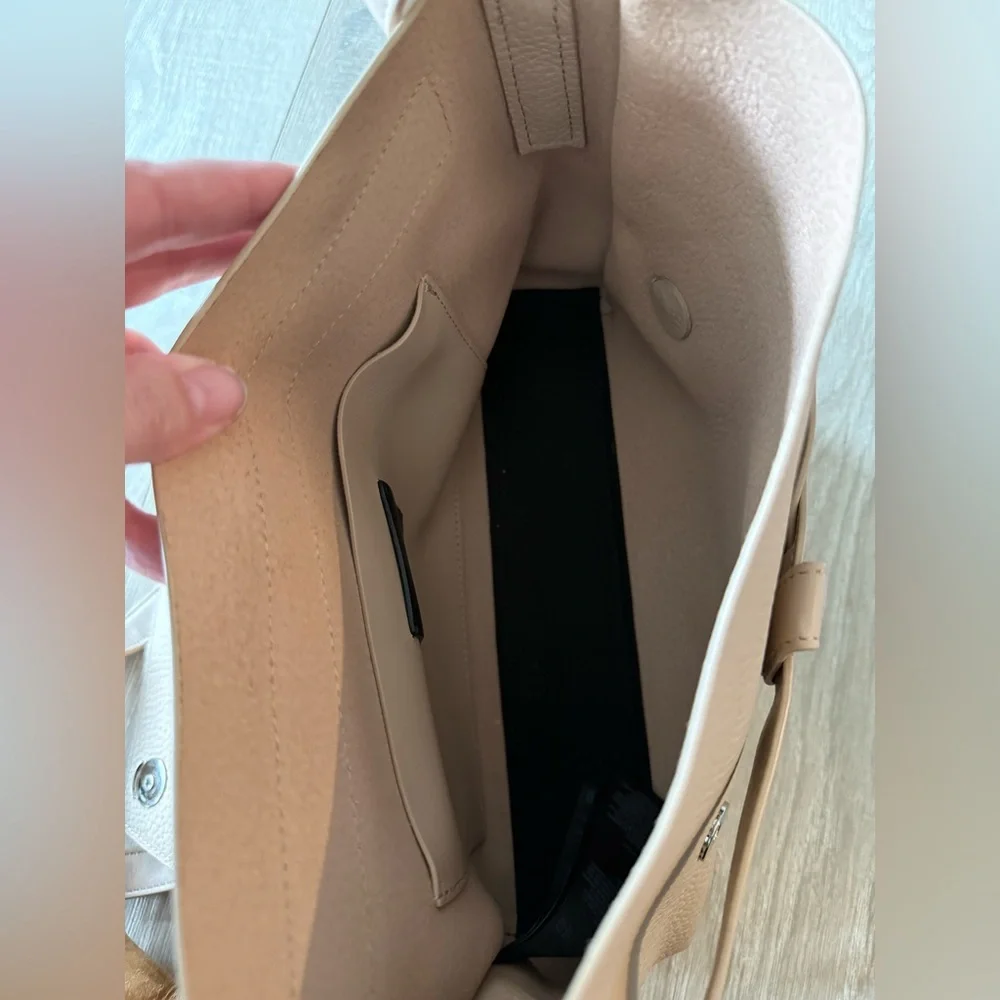 AllSaints Cami Leather Shoulder Bag - Natural - Picture 7 of 10